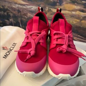 Authentic Moncler Magenta Neoprene Sneakers